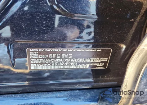 2018 BMW M550Xi z USA, uszkodzony, nr VIN WBAJB9C53JB035399